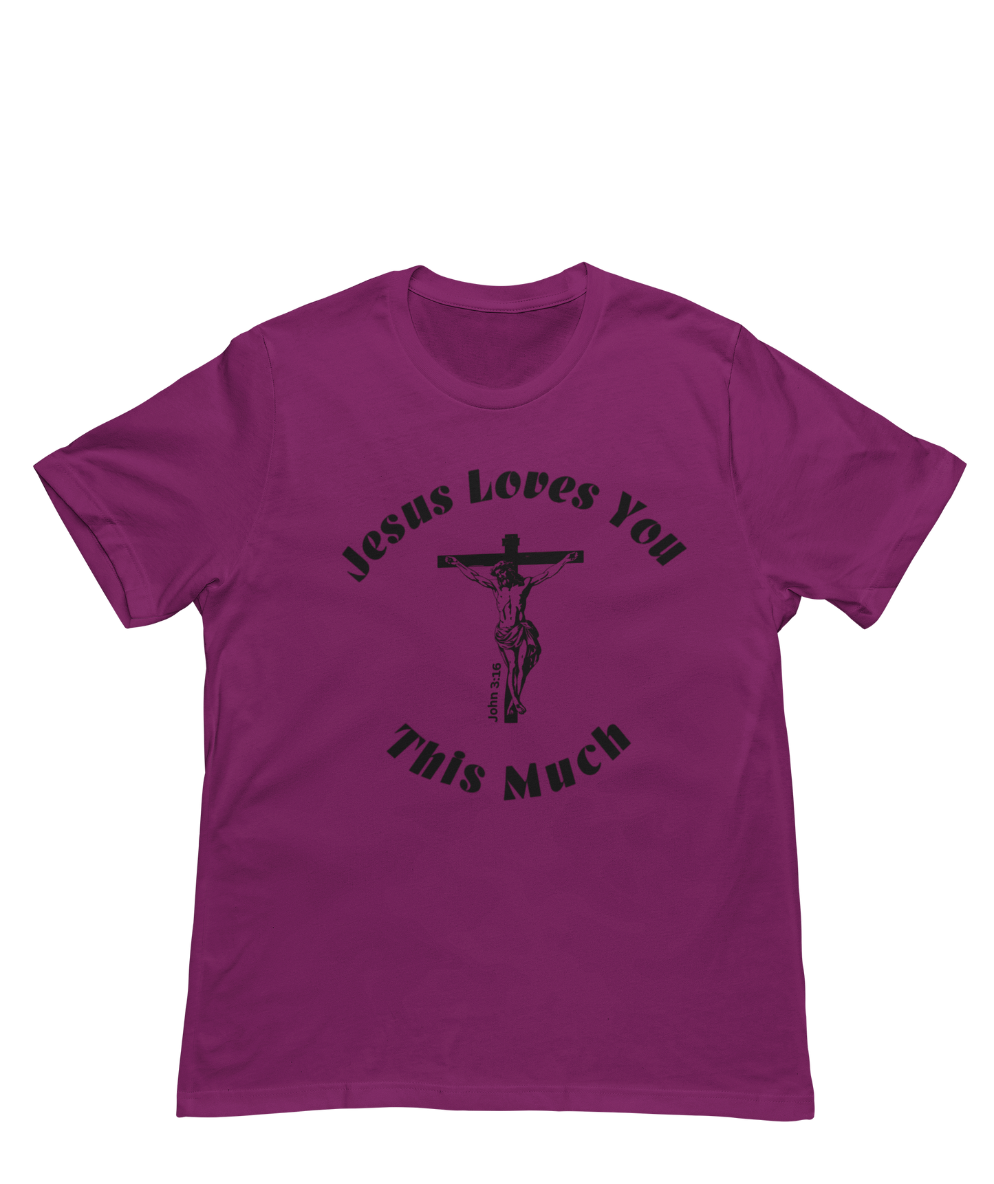 Jesus Loves You Cross Shirt – Christian Faith-Based Graphic Tee with Crucifix