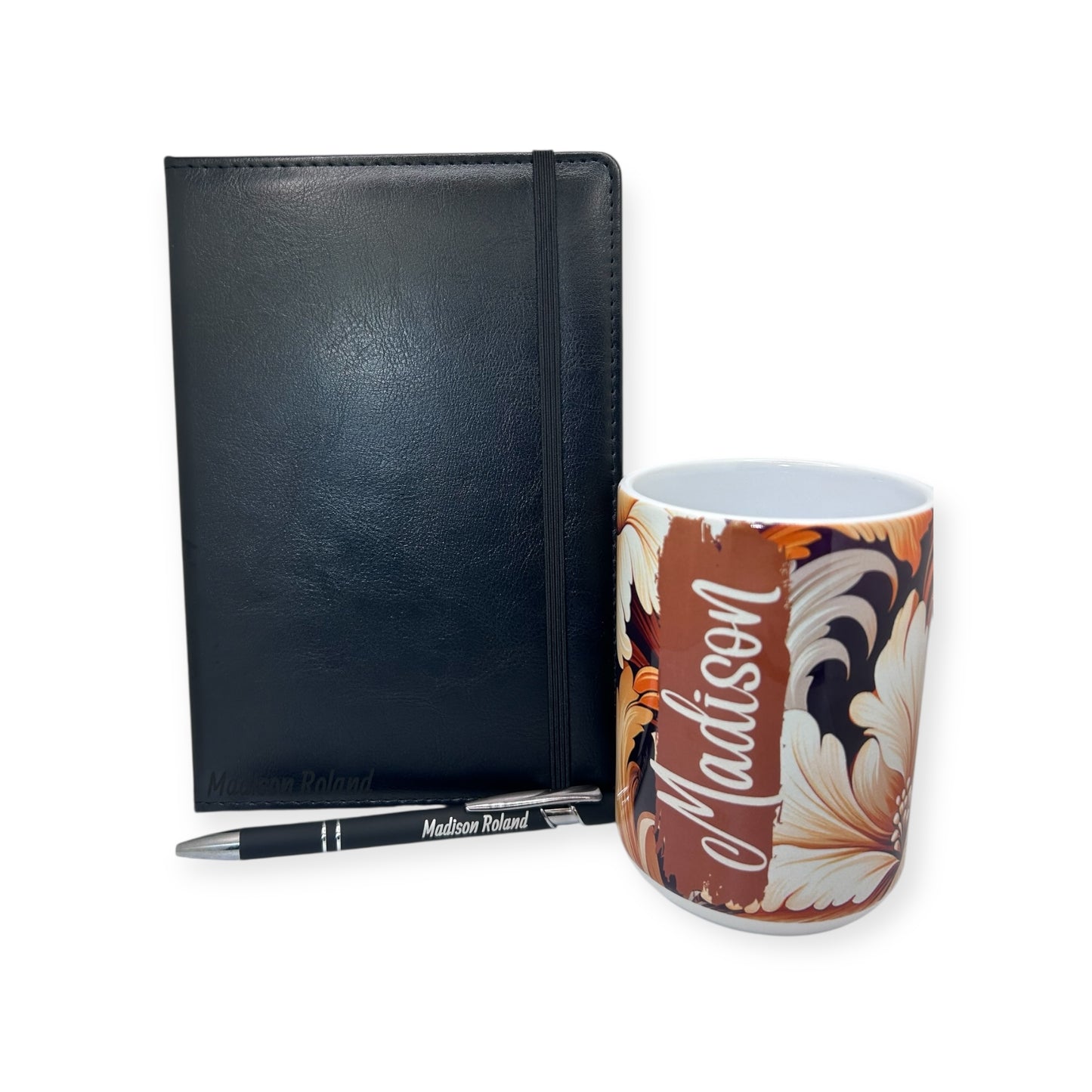 Personalized 15oz Mug, Journal Set Gift