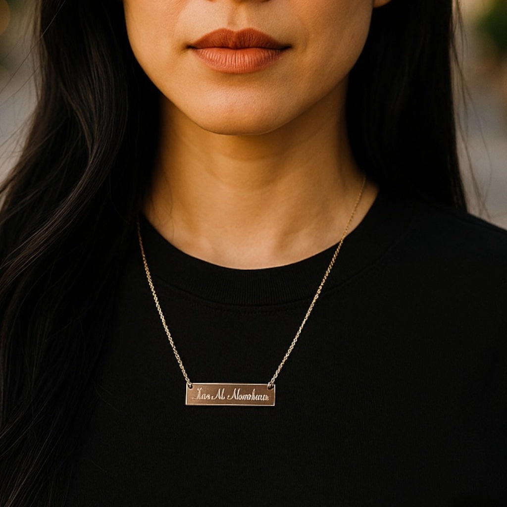 Custom Engraved Stainless Steel Necklace – Personalized Keepsake
