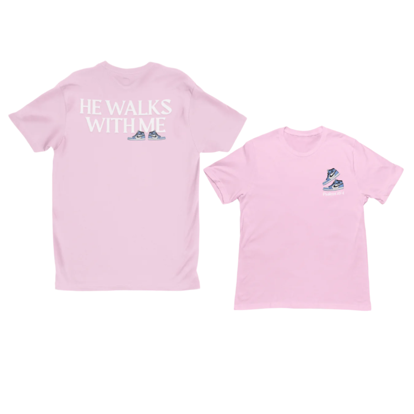 He Walks With Me Shirt White Print