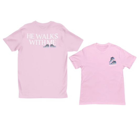 He Walks With Me Shirt White Print