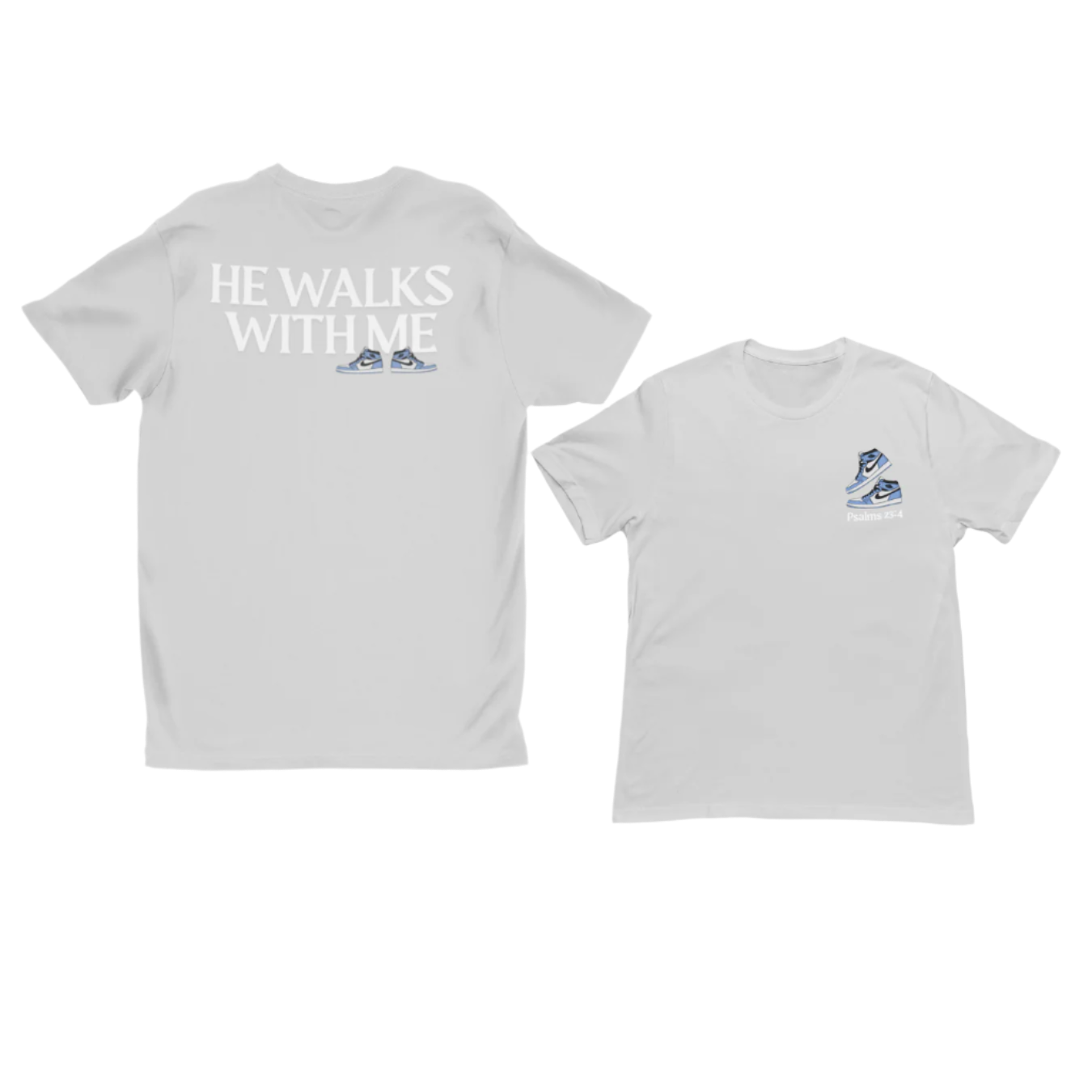 He Walks With Me Shirt White Print