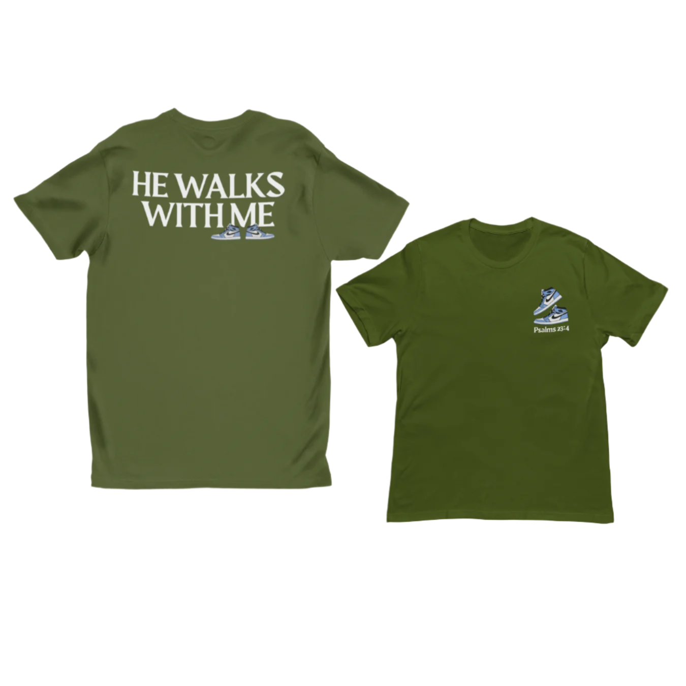 He Walks With Me Shirt White Print