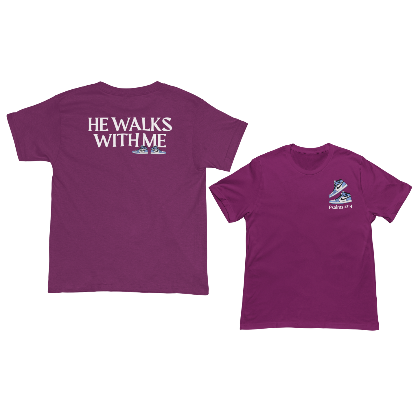 He Walks With Me Shirt White Print