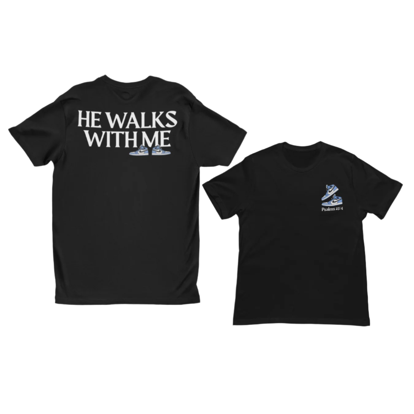 He Walks With Me Shirt White Print