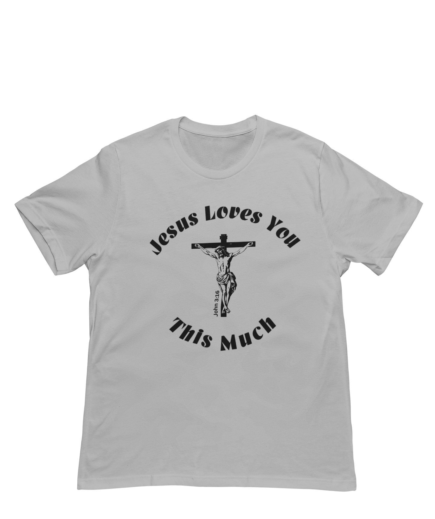Jesus Loves You Cross Shirt – Christian Faith-Based Graphic Tee with Crucifix