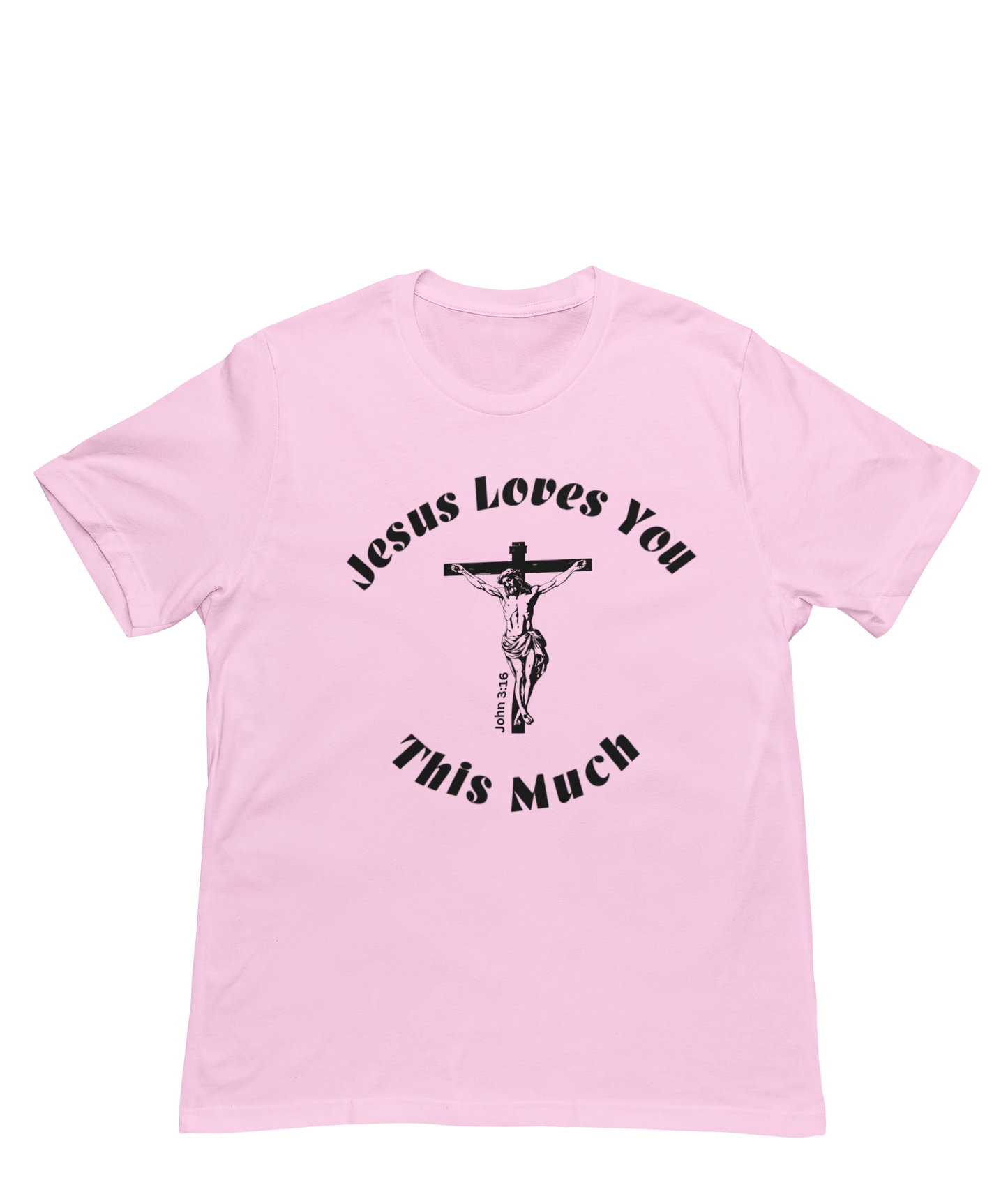 Jesus Loves You Cross Shirt – Christian Faith-Based Graphic Tee with Crucifix
