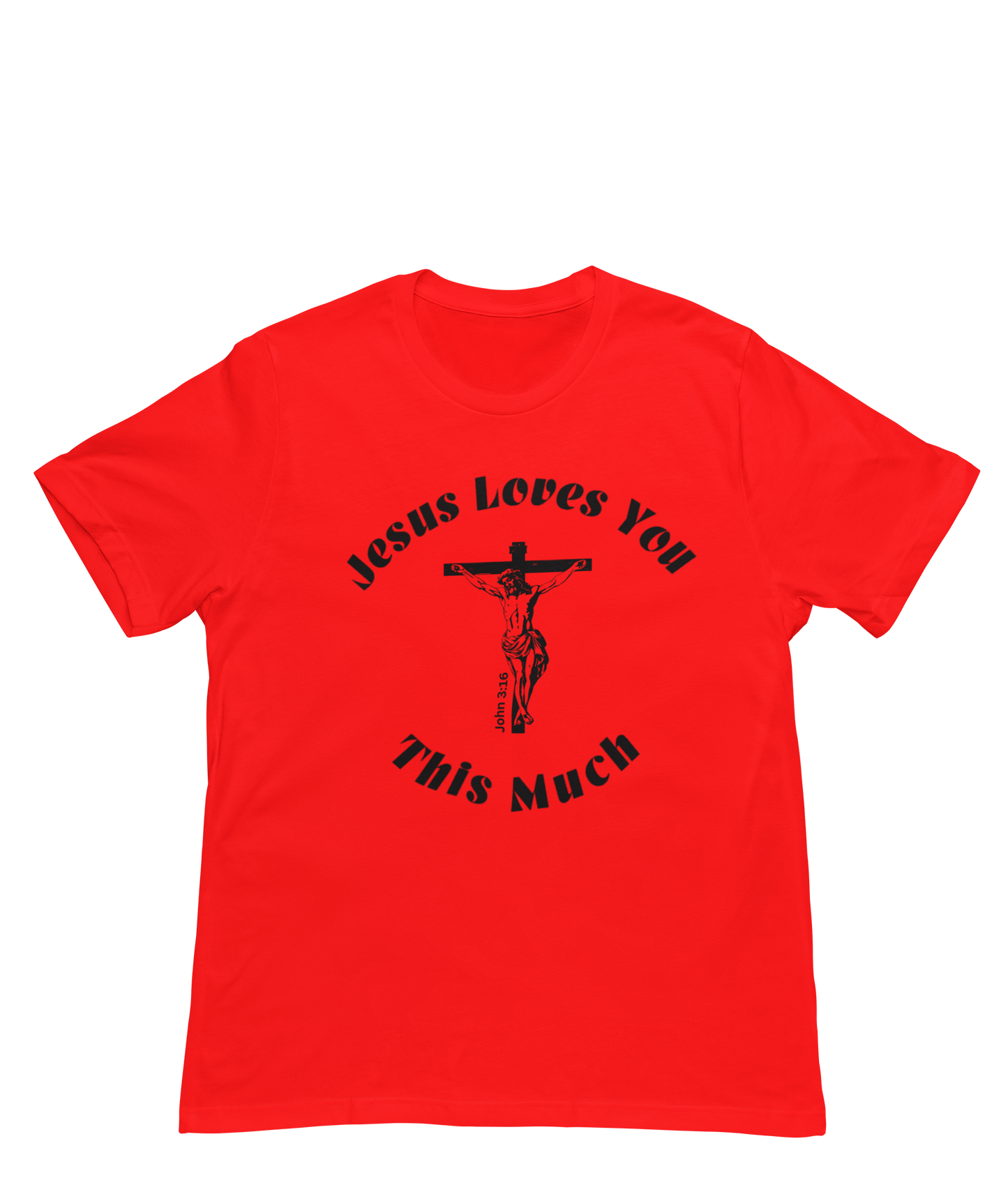 Jesus Loves You Cross Shirt – Christian Faith-Based Graphic Tee with Crucifix