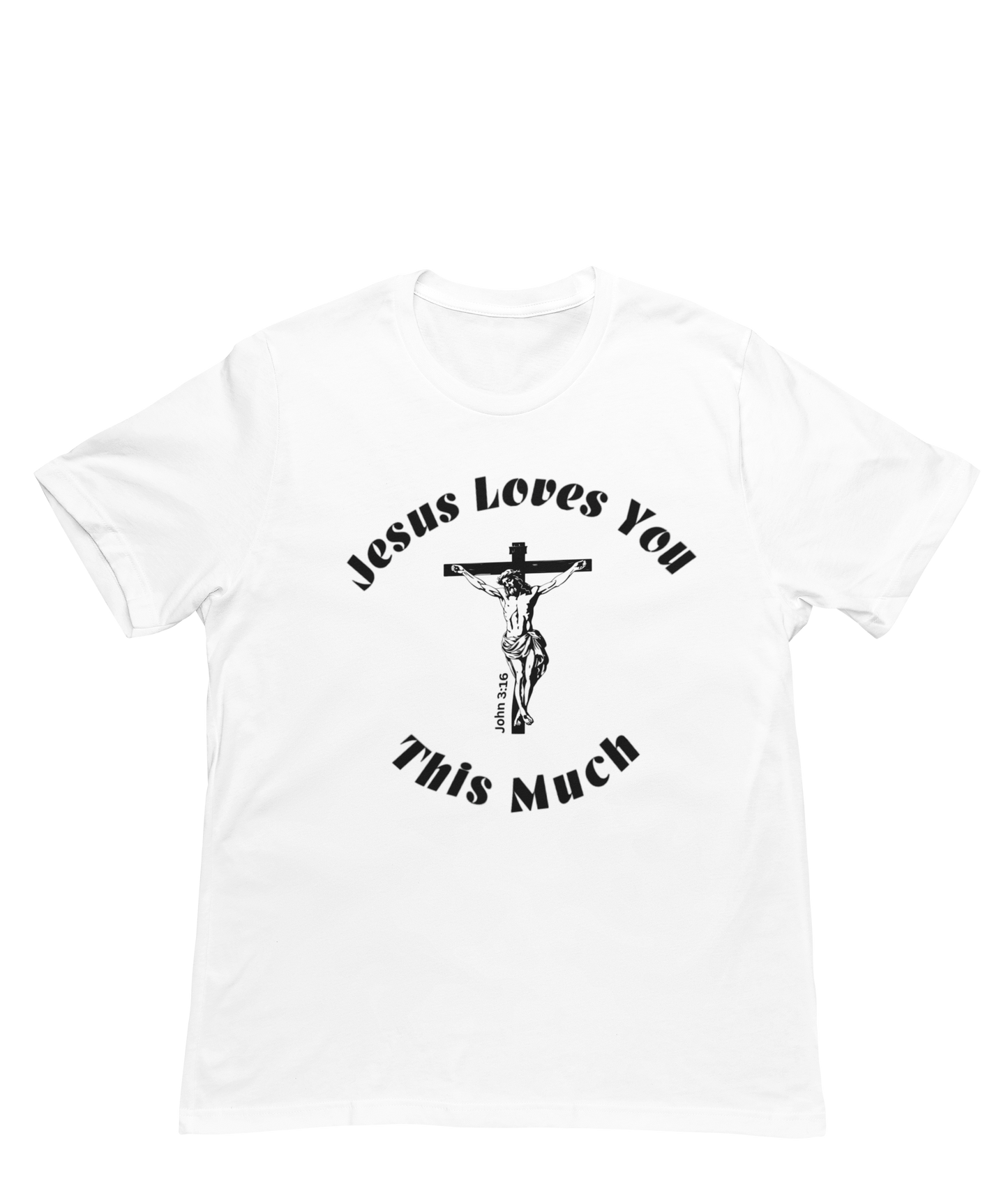 Jesus Loves You Cross Shirt – Christian Faith-Based Graphic Tee with Crucifix