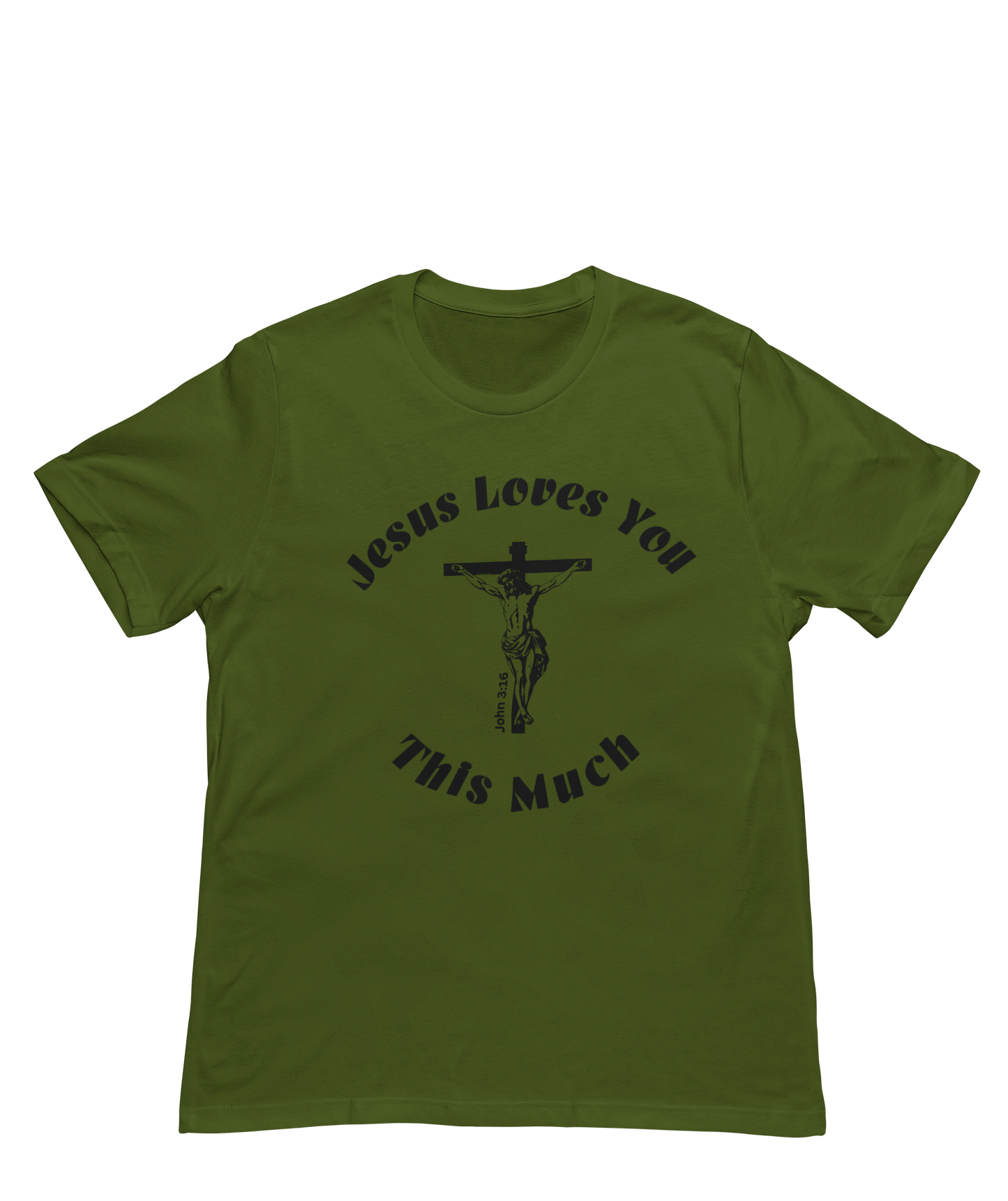 Jesus Loves You Cross Shirt – Christian Faith-Based Graphic Tee with Crucifix